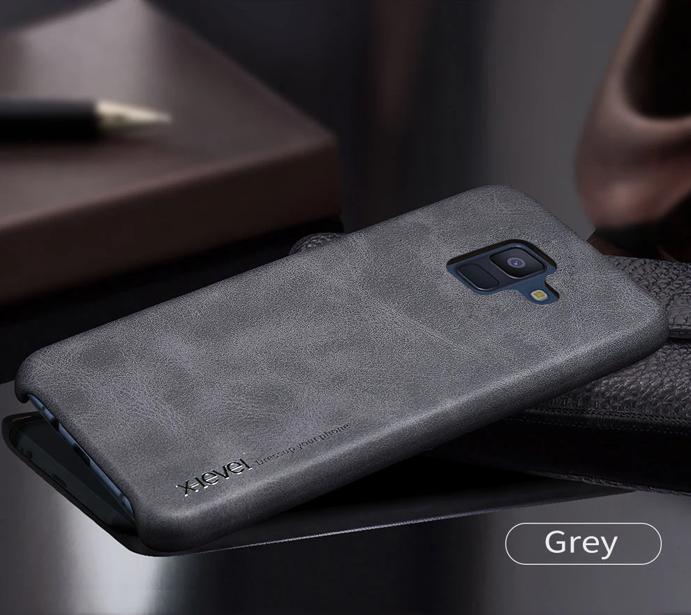 Для samsung Galaxy A6 A6Plus A8 A8Plus чехол X-Level роскошный винтажный кожаный тонкий мягкий задний Чехол для Galaxy A600 A730 A530