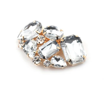 

1pcs bridal wedding high-heel shoes clips Shoe accessories shoe clip crystal rhinestone charm decoration metal material