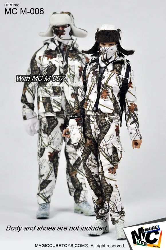 

MC TOYS 1/6 MCM-007 / 008 MOSSY OAK. Winter Camo Outdoor Suit for 12inch Action Figure DIY
