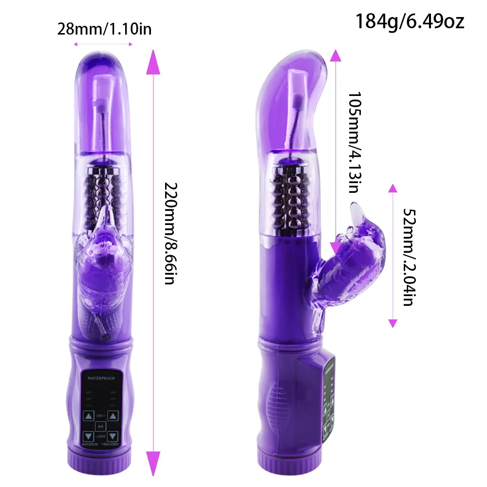 36 Speeds Vibration Rotation Dolphin Vibrators Female Masturbator G Spot Vibrator Massager, Women Adult Sex Product