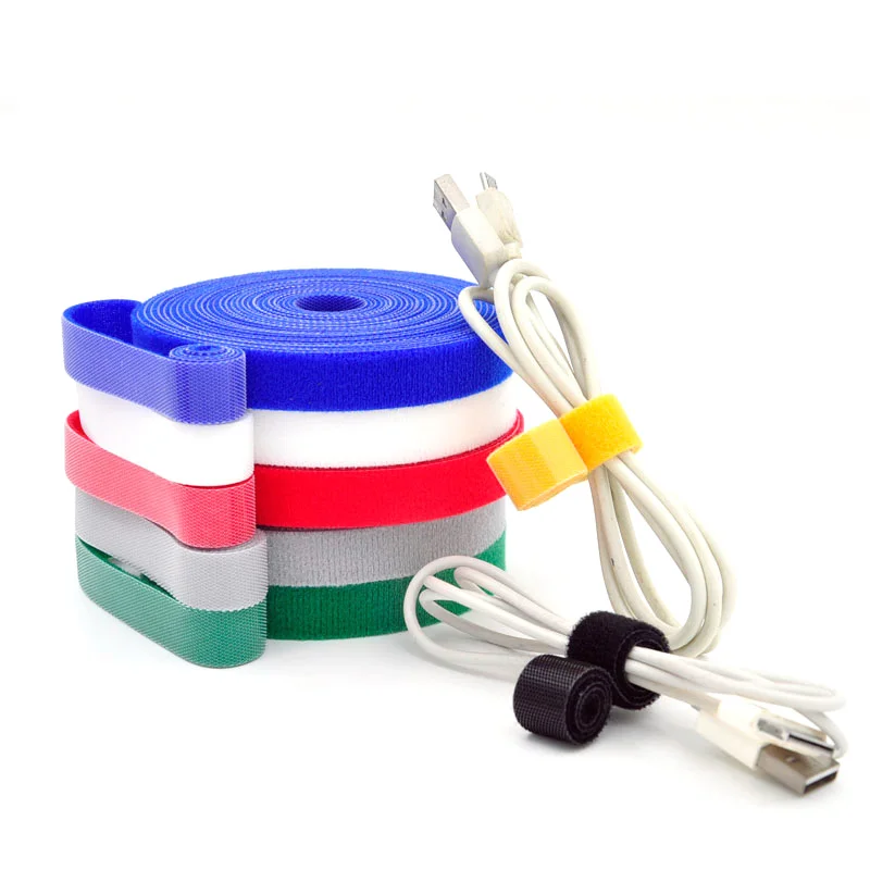 25 м/ширина рулона 1,5 см волшебная наклейка нейлоновые кабельные стяжки многоразовые провода управление кабельные стяжки 6 цветов на выбор DIY