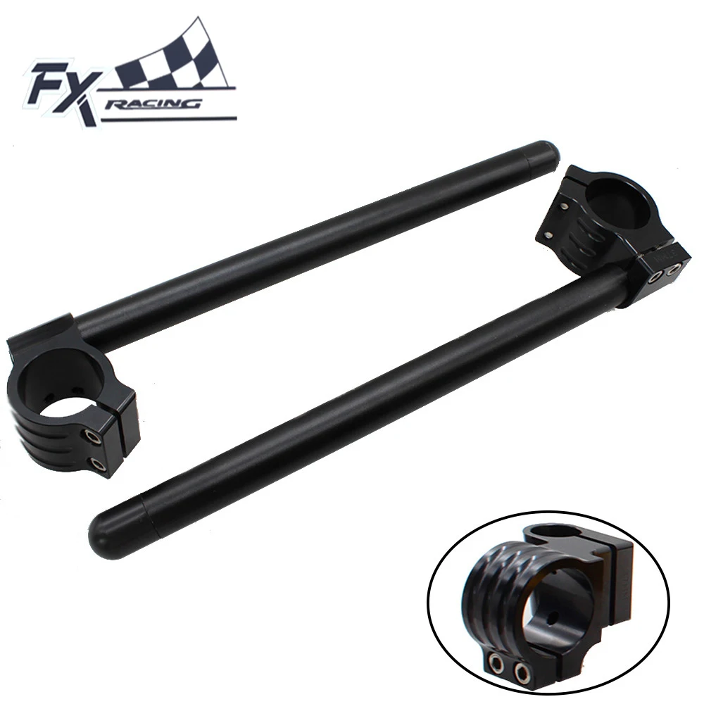 

CNC Adjustable Motorcycle 51MM Regular Clip On Ones Handlebar Fork Handle Bar For KAWASAKI ZX6R 2009 2010 Moto Accessories