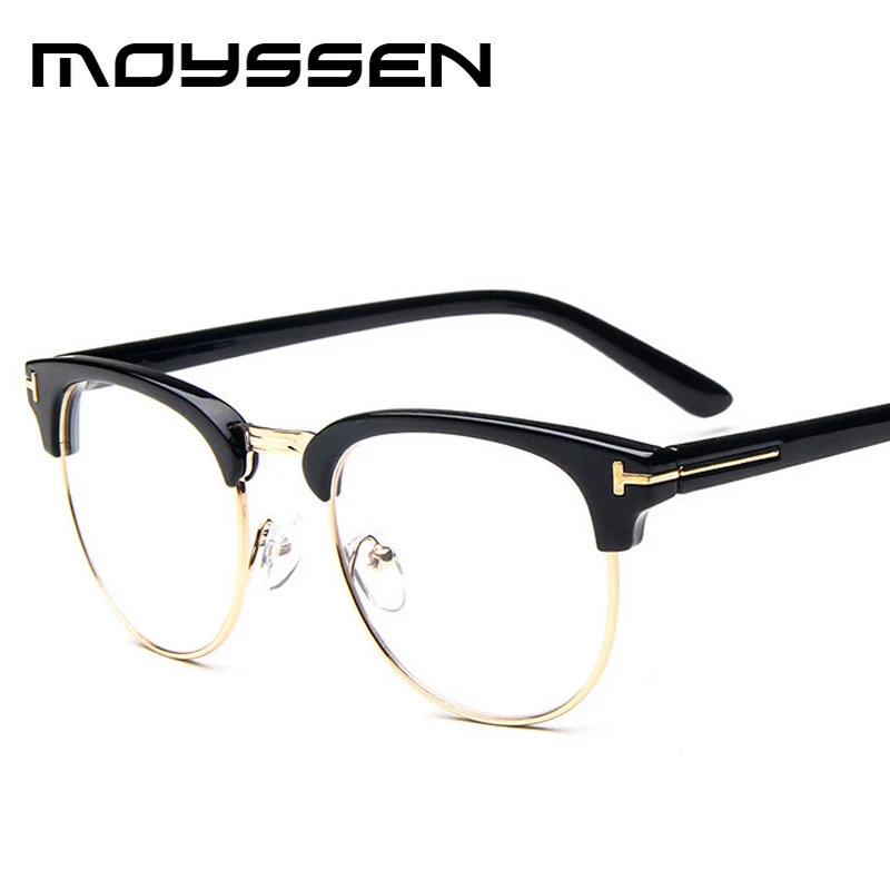 

Moyssen Fashion Men's Brand Design Half Rim Vintage Optical Eyeglasses Transparent Frame Myopia Prescription Glasses Frames