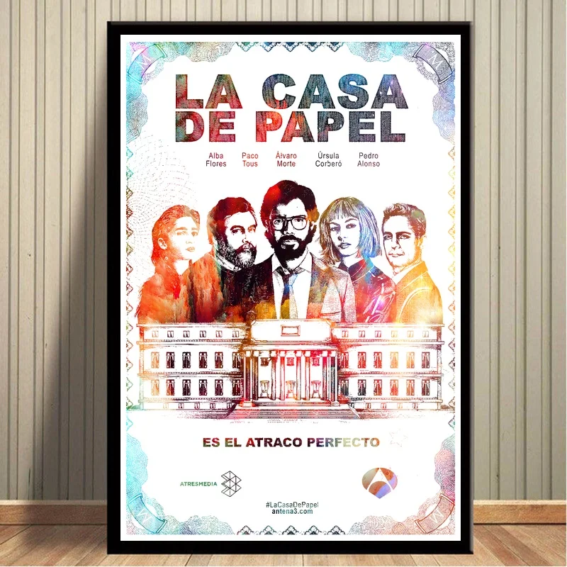 

La Casa De Papel Poster Movie Art Watercolor Art Canvas Print Wall Decor Home Decoration No Frame