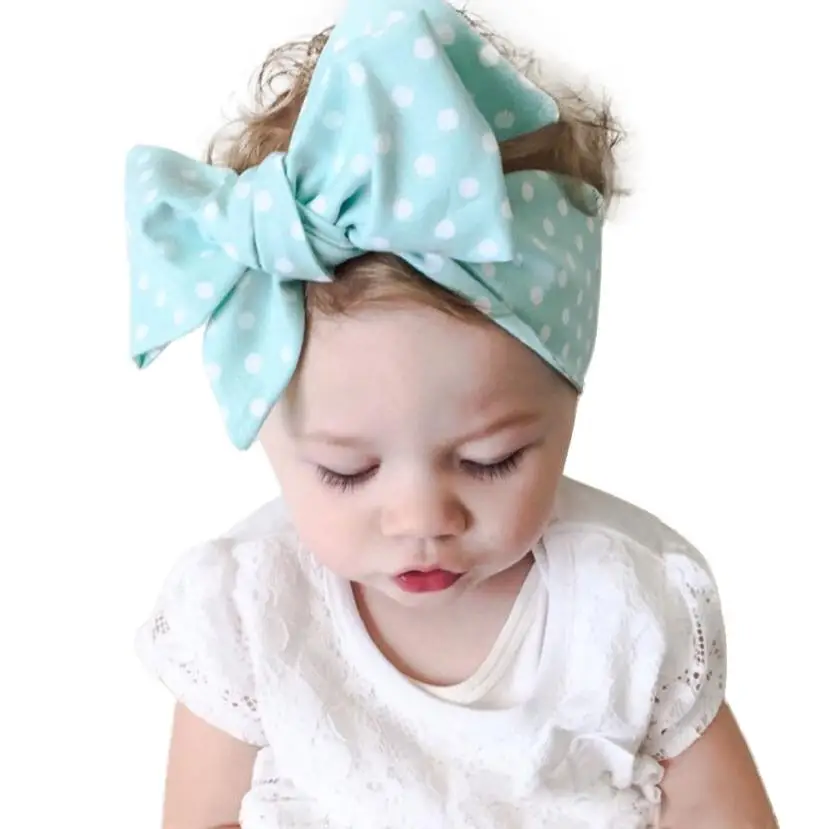 

Hot Wave Spot Baby Girls Headband Elastics For Newborns Elastic Hair Head Band Kids Skinny Stretchy Flower Hairband Jan27