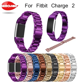 

Metal Strap For fitbit charge 2 band strap Screwless Stainless Steel Bracelet For Fitbit charge2 Wristbands Replace Accessories