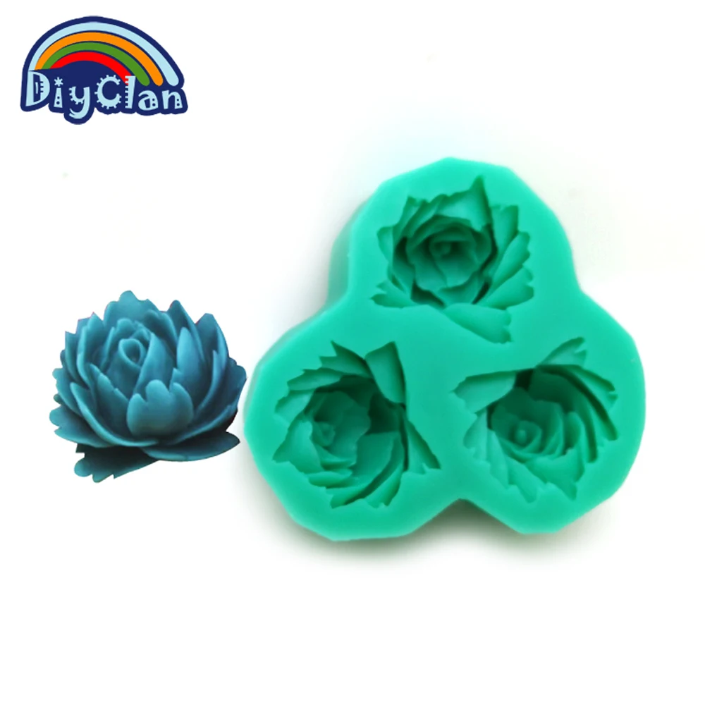 

Hot DIY silicone molds for cake decorating fondant molds mini flower style polymer clay sugar chocolate candy moulds F0425HM30