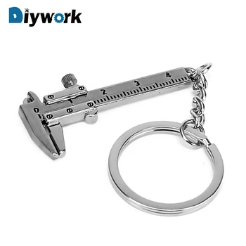 

DIYWORK Portable Measuring Gauging Tools Mini Key Ring Calipers Special Simulation Model Slide Ruler Vernier Caliper Key Chain