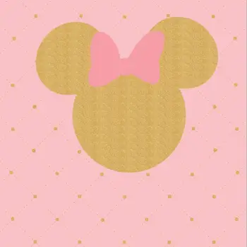 

newborn baby backdrops Vinyl cloth High quality Computer print Pink Diamonds Pattern Gold Mouse Head Bow backgrounds