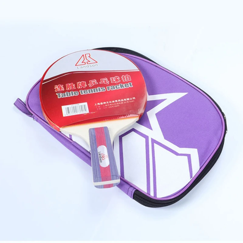 

Table Tennis Bat Lands On Table Tennis Set Pure Wood Pimples In Straight Grip Heavy Top Light Handle (Offensive)