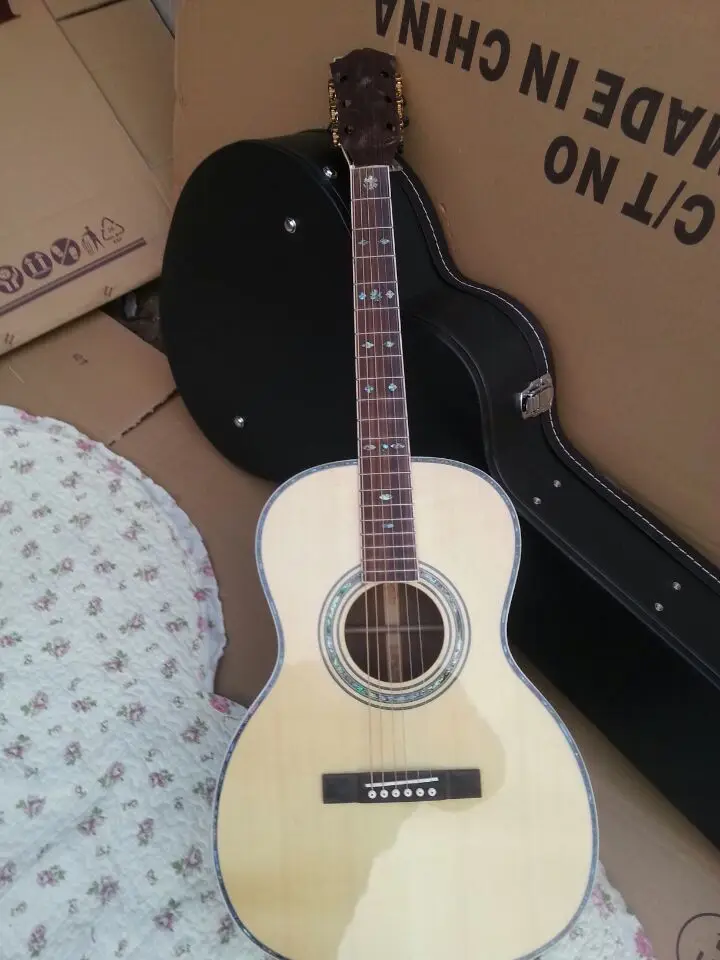 

2018 New + Factory + 00042 acoustic guitar 000 42 acoustic electric guitar round body classic acoustic guitar solid top guitar