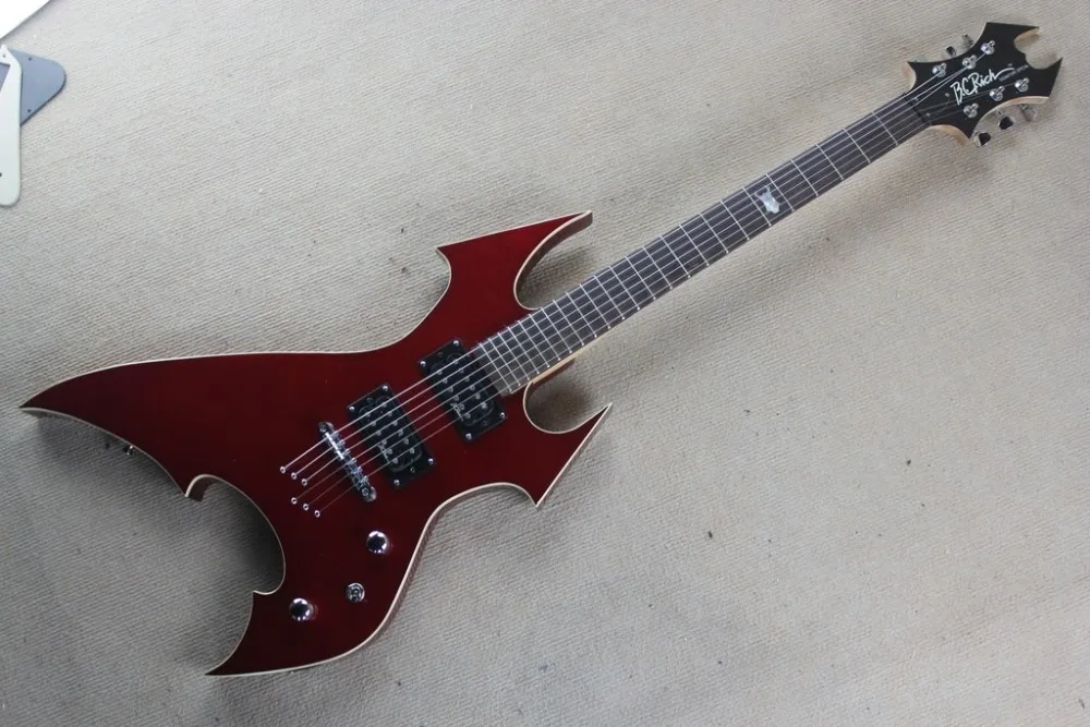 Rojo bc Rich Warlock firma guitarra eléctrica especial Bolt on estilo bc  Rich guitarra eléctrica|guitar pin|guitar hero custom guitarguitar strings  electric acoustic - AliExpress
