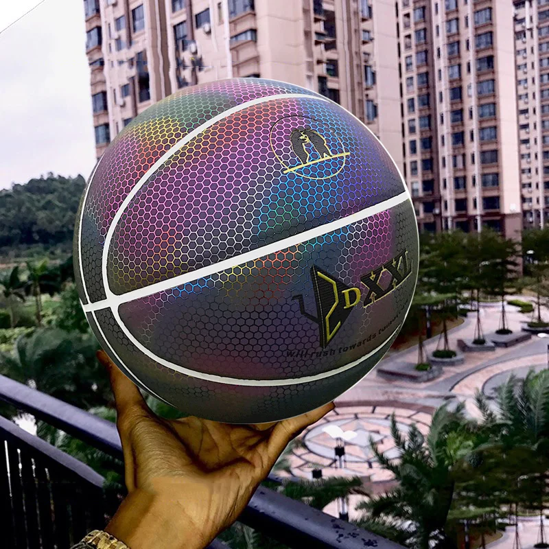 

Hot Rainbow Basketball for Men Luminous Colorful Indoor/Outdoor Game Ball MCK99