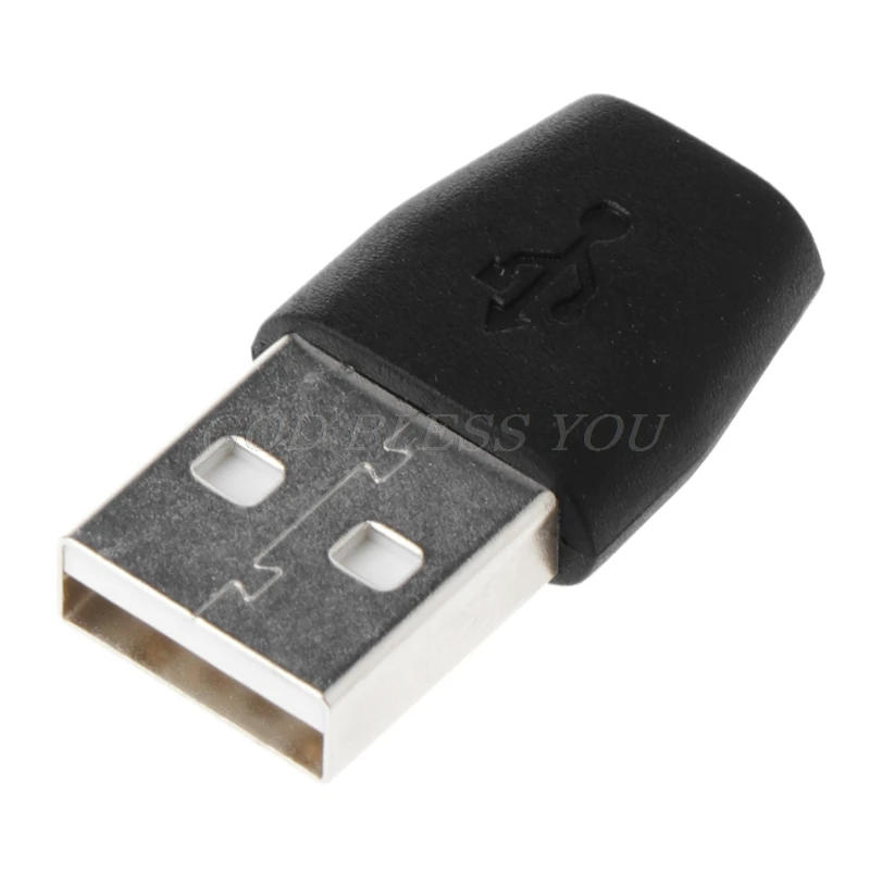 USB 2,0 Мужской к Micro USB Женский адаптер конвертер для передачи данных и зарядки - Цвет: BK