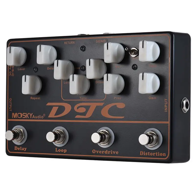 

MOSKY DTC 4-in-1 Electric Guitar Effects Pedal Distortion + Overdrive + Loop + Delay