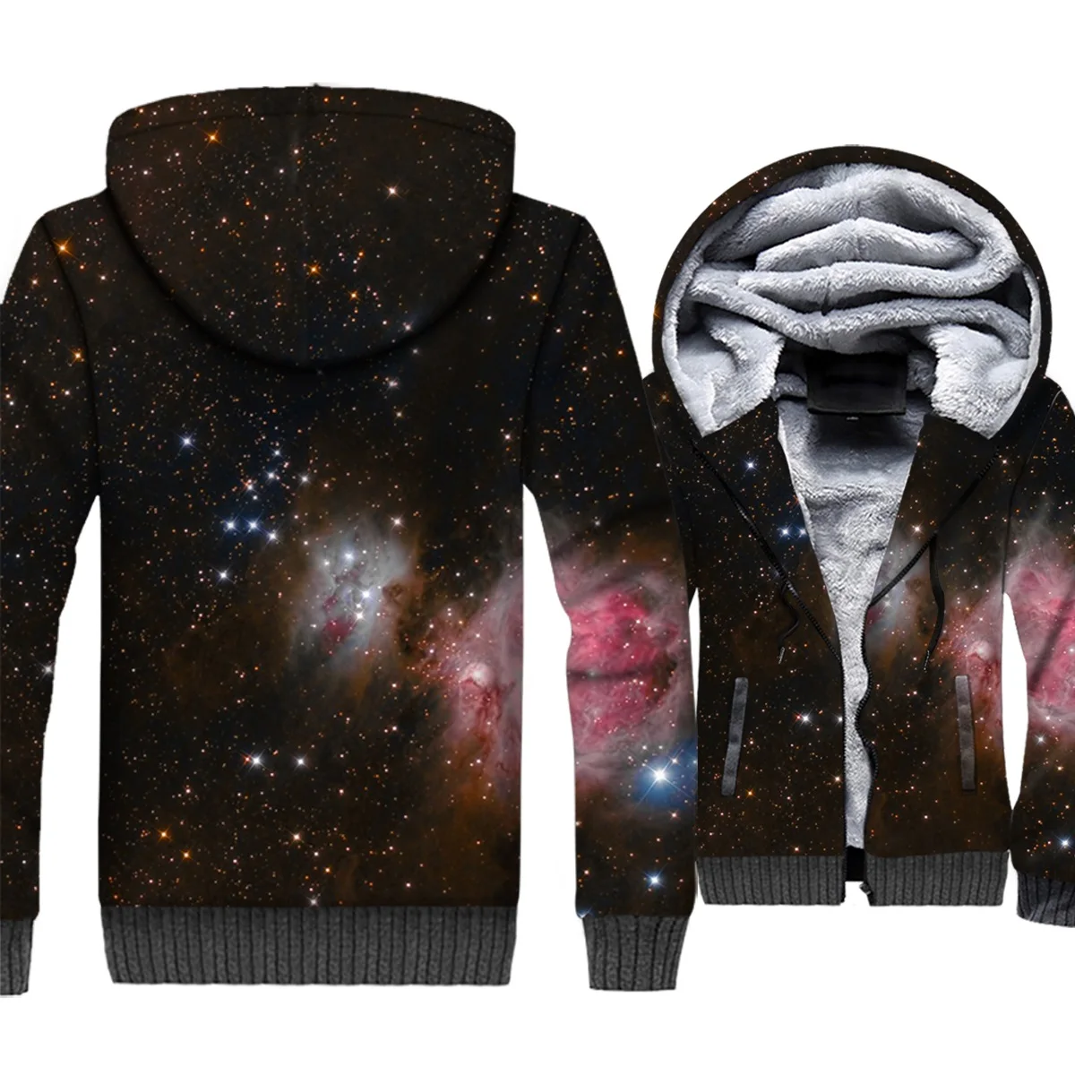 

Space Galaxy 3D Hoodies Men Colorful Nebula Sweatshirts Harajuku Coat 2018 Brand Winter Thick Fleece Warm Paisley Nebula Jackets