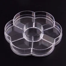 1 шт. прозрачная коробка сливы пластиковый ящик для хранения 7 ячеек DIY инструмент для дизайна ногтей ювелирный аксессуар Стразы для хендмейда кейс контейнер