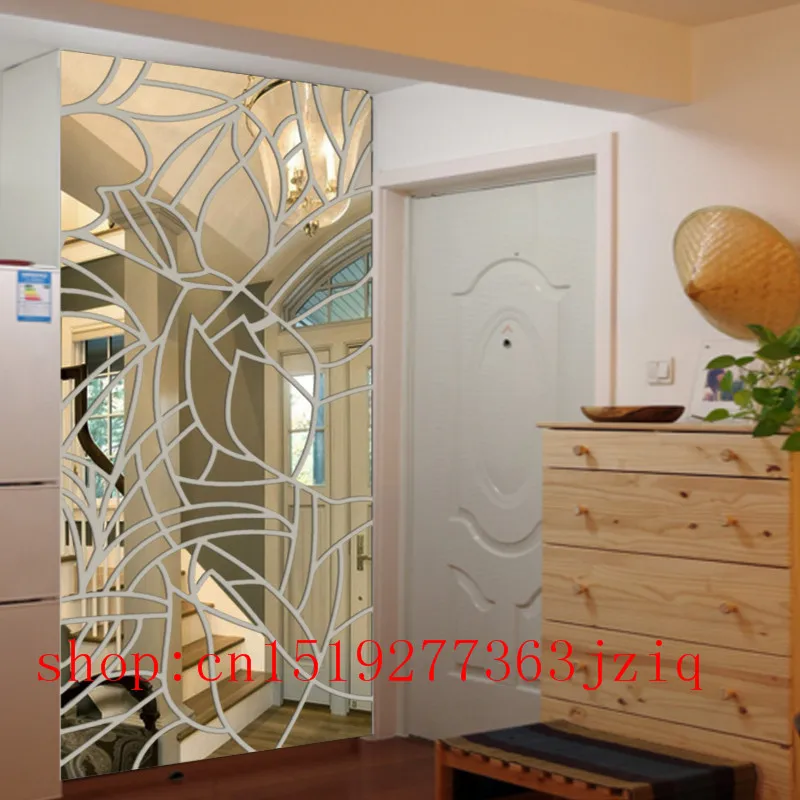 Extra Large Leaf Acrylic Crystal Mirror Stereo Wall Stickers Living