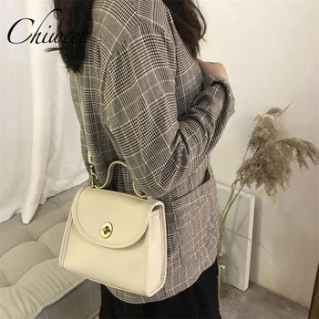 

Chic Minimalist Ladies Luxury Handbags Brand White Casual Tote Shoulder Bag Designer Soft PU Leather Women Simple Messenger Bags