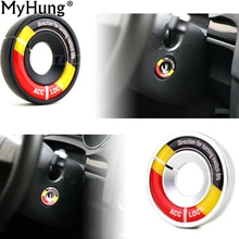 Немецкий флаг ключ зажигания кольцо крышки наклейки автомобильные аксессуары для Volkswagen Гольф 6 7 GTI Polo jetta MK5 MK6 BORA 2012 Tiguan 1 шт