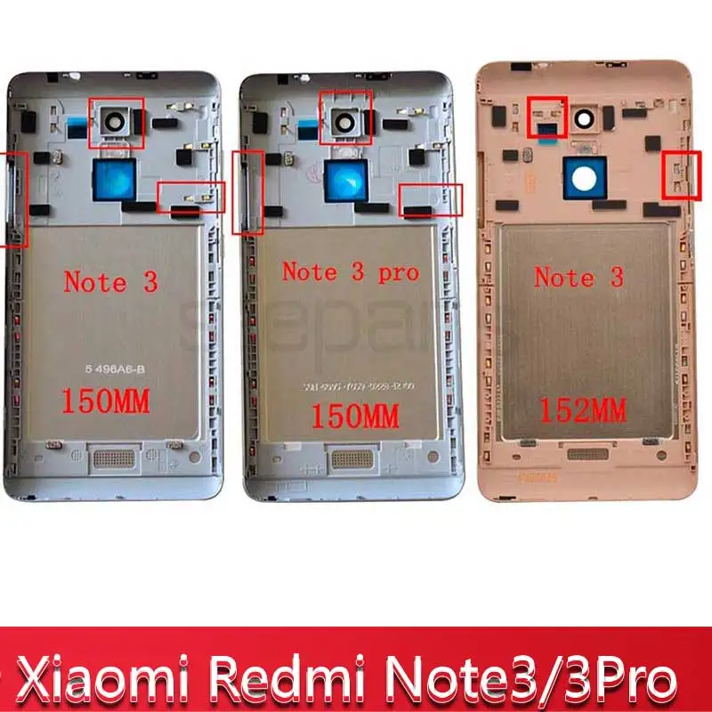 Xiaomi Redmi Note 3 150mm/152mm Battery Cover Redmi Note 3 Pro Back Battery Cover Door Housing Case Global/Special Edition