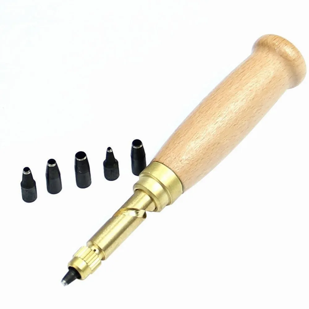 6 in1 Automatic Hole Punch Cutter Book Drill for Sewing Leather Craft