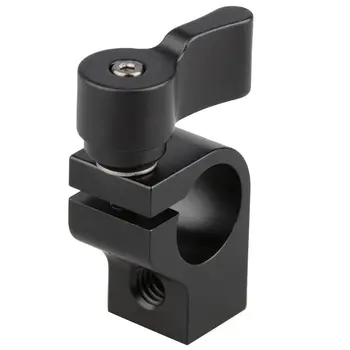 

CAMVATE 1/4" Thread Mount Rail Block Rod Clamp Rig 15mm Rod DSLR Rig Support Rail System Follow Magic Arm Monitor Rig C1440