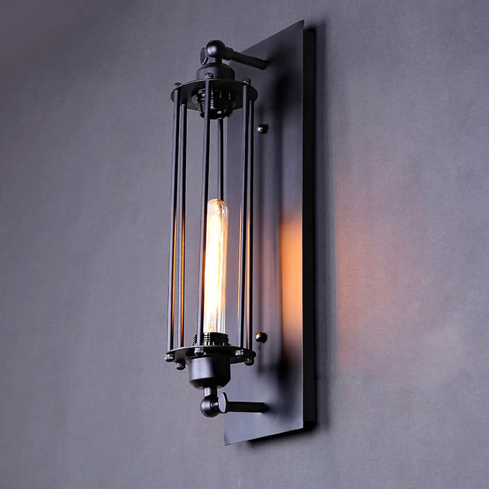 personalized antique wall light novelty test tube design iron black sconce e27 industrial wall lamp handmade
