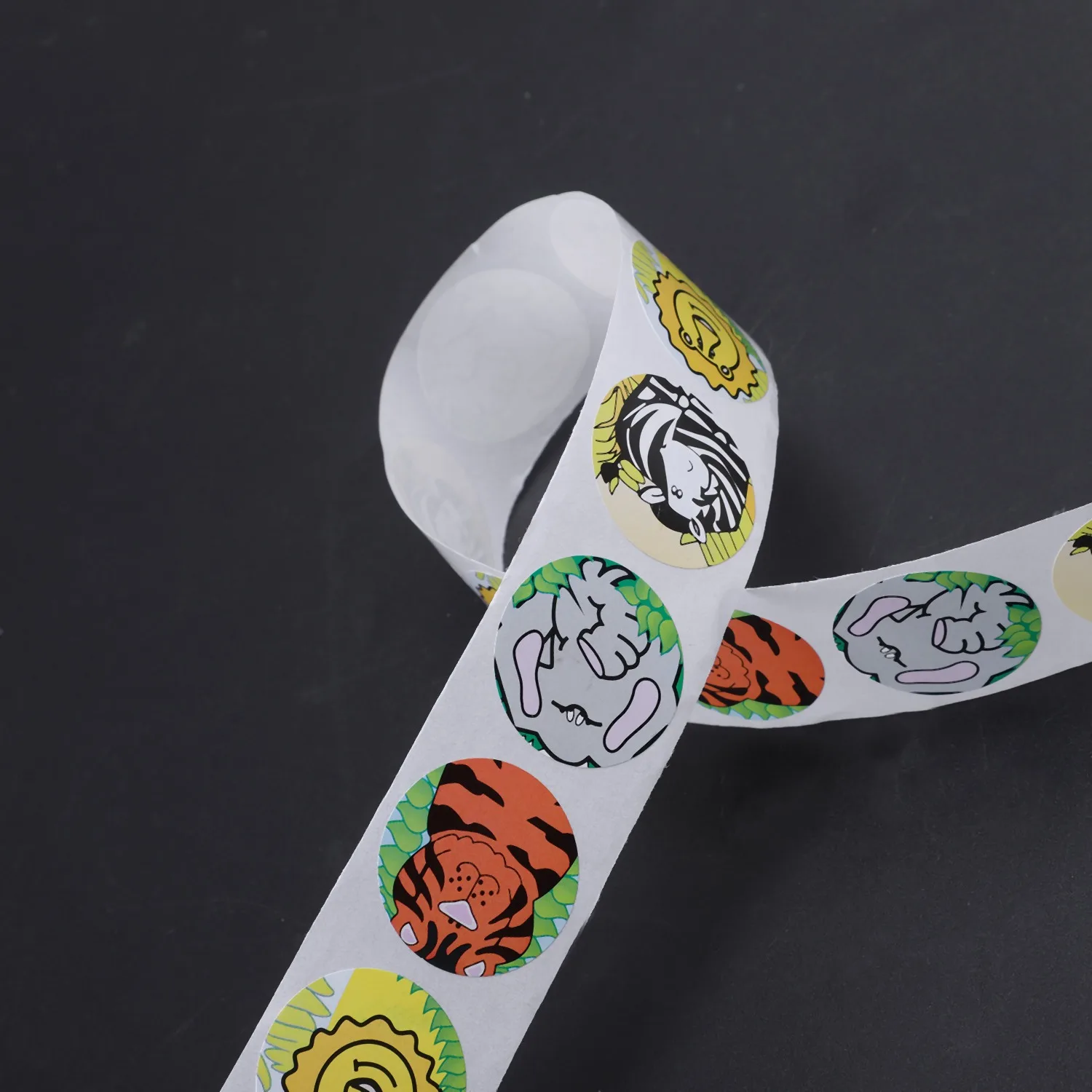 Бумажные Подарочные наклейки с животным узором, персонализированные для дома, магазина, 500 шт/рулонные этикетки 1 дюйм