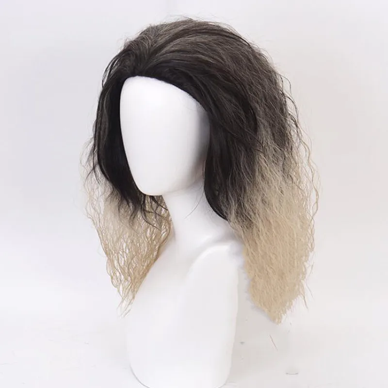 2018 Justice League Cosplay Aquaman Wigs Brown Curly Wave Wig Halloween Props