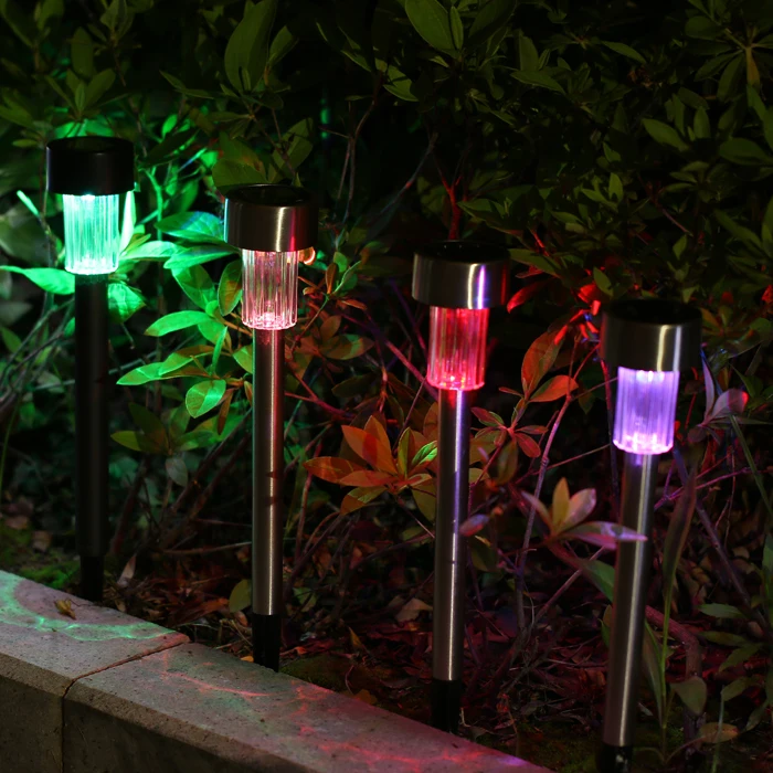 Solar lamp lawn ground insert outdoor home garden flower pot colorful