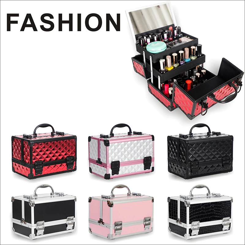 Professional Artist Makeup Box Beauty Cosmetic Cases, Tattoo Nail