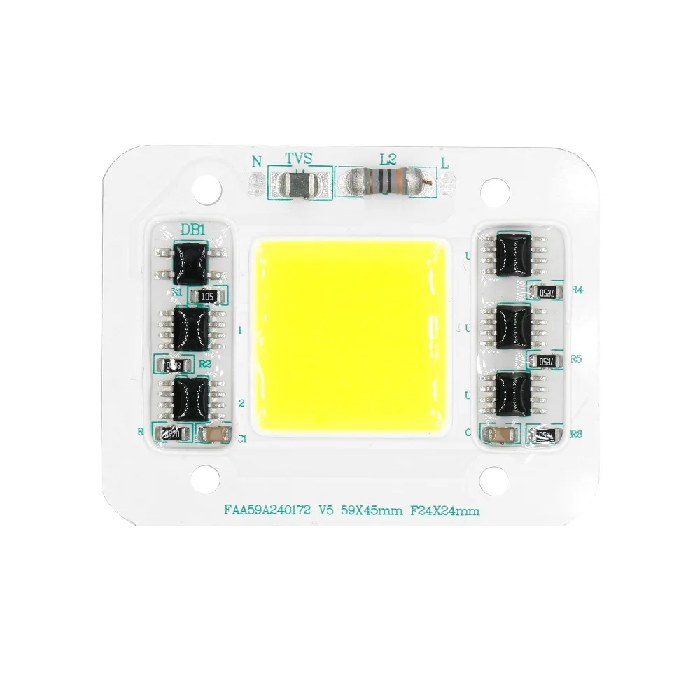 

High Quality 50W AC220V LED Bulb COB Waterproof Chip Smart IC White High lumen Lamp For Outdoor Indoor FloodLight For DIY LED