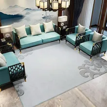 Простой и стильный ковры для кафе европейские коврики современный роскошный большой размер пользовательского коврик в европейском стиле шерсть коврики серый ковры