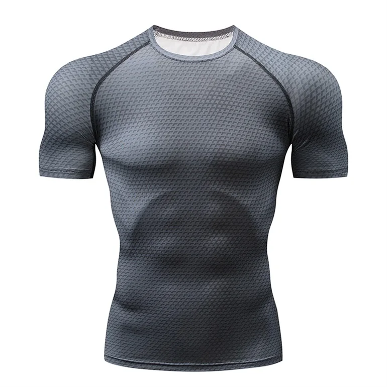 Для мужчин s фитнес компрессионная футболка 3 D принты с короткими рукавами футболка для мужчин Бодибилдинг Кожа плотные теплые рубашки тренировки - Цвет: Picture color