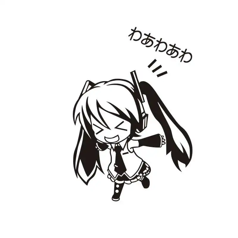 Dctal Anime Hatsune Miku Decal Cartoon Car Sticker Vinyl Wall Stickers Decor Home Decoration