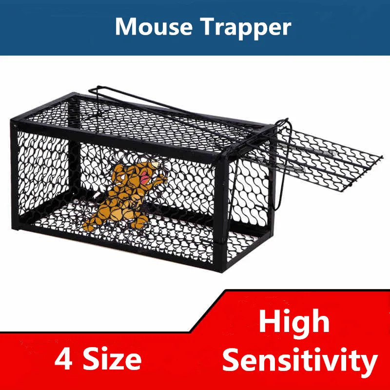 Высокочувствительная Складная ловушка для мыши, металлическая уникальная ловушка для крыс, ловушка для клетки, гуманная безопасная ловушка для мыши, грызунов, для борьбы с вредителями в помещении