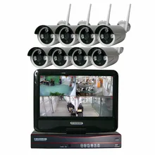 8CH Беспроводная система наблюдения 1" lcd NVR 2 ТБ HDD 720P HD наружная P2P видео охранное видеонаблюдение с 8 шт ip-камерой