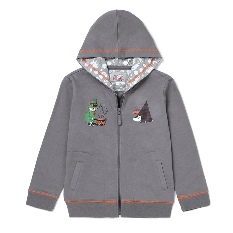 2015 New Moomin Character Cotton kids hoodies boys Gray long sleeve