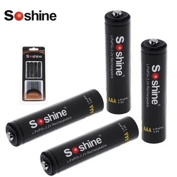 

4pcs/lot 280mAh 3.2V 10440 Battery LiFePO4 AAA Rechargeable Battery + Battery Storage Box Case with 2pcs Battery Connector