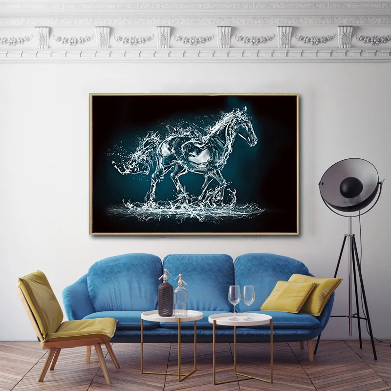Алмазная живопись, 3D, "Водный конь", алмазная вышивка, 5D, сделай сам, вышивка крестом, Алмазная мозаика, рукоделие, полная, saat