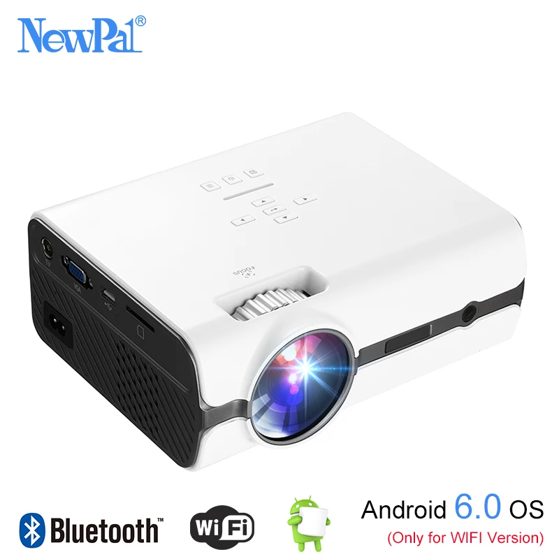 

Newpal U45 Pro LED Projector 1080P Mini Proyector Home Cinema(Support DLNA,SD Card,HDMI,VGA)With Android 6.0 BT WIFI TV Tuner