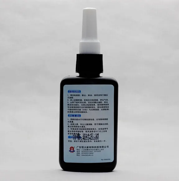 Kafute K-303 50 мл Shadowless клей пластик стекло металл резина+ фонарик УФ отверждения клей акриловый прозрачный пластик