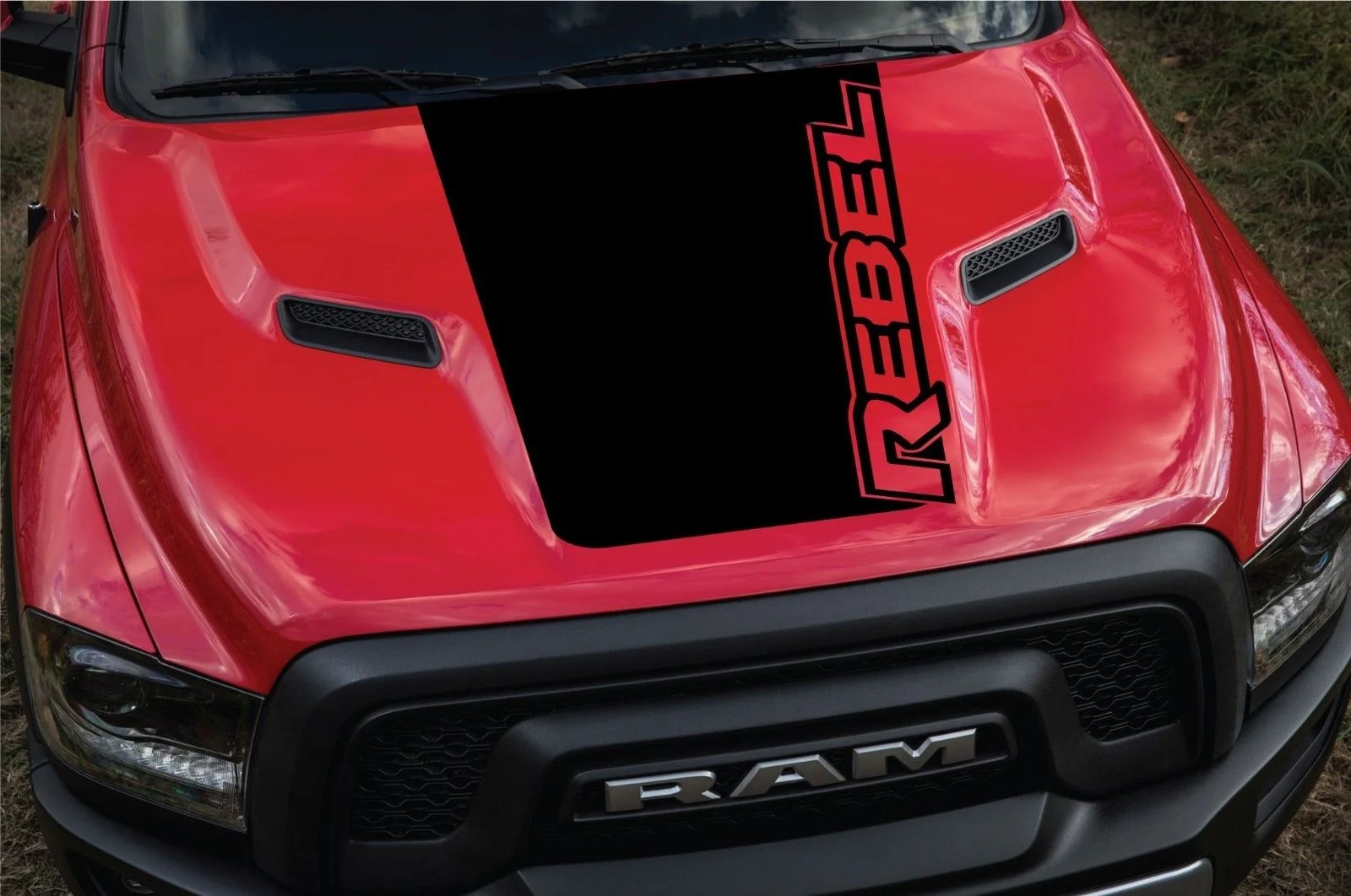 Для 2015-2017 Dodge Ram Rebel логотип капюшон Виниловая наклейка для грузовика Графический