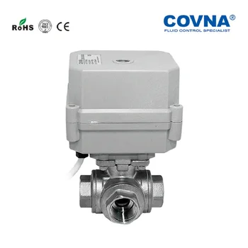 

Mini Electric actuator stainless steel 3 way ball