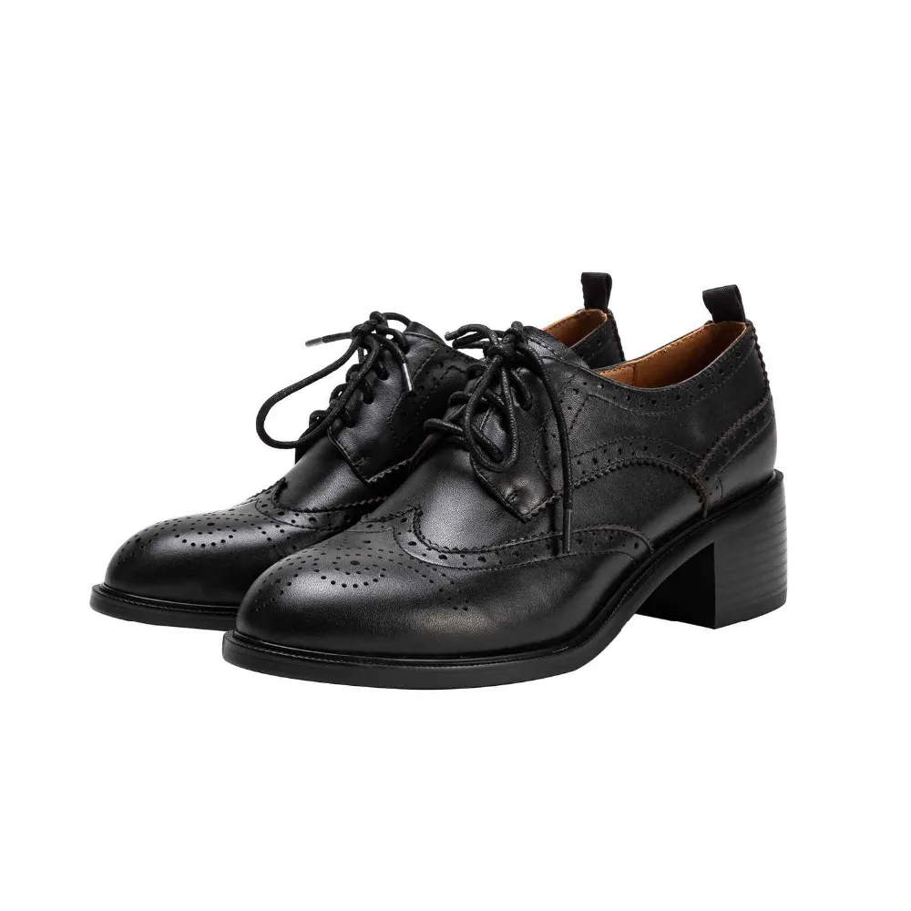 Krazing pot/ г. женские туфли-лодочки из натуральной кожи с круглым носком на среднем каблуке со шнуровкой элегантные весенние туфли-оксфорды в британском стиле для школы L9f3