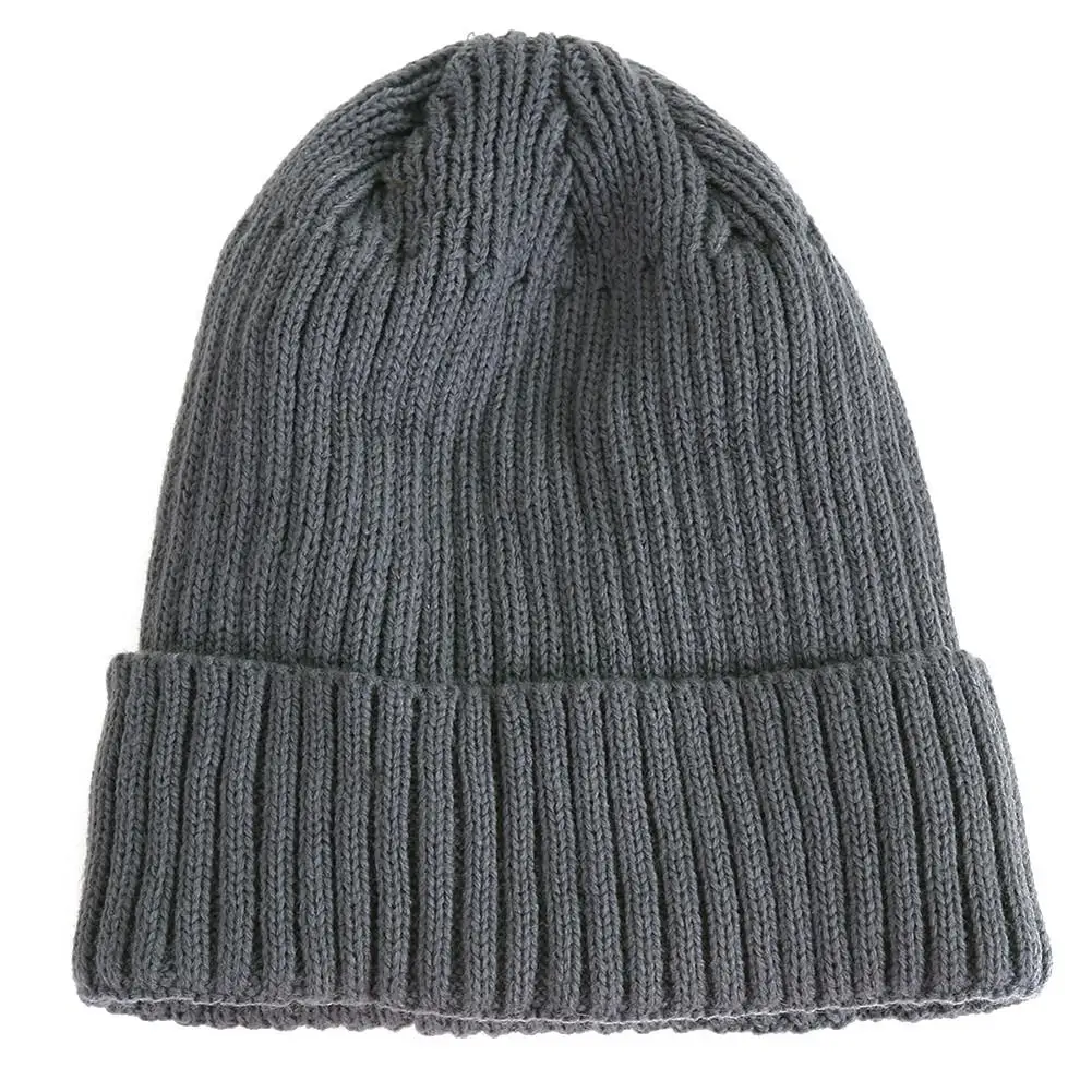 Зимняя Шапка-бини с флисовой подкладкой, толстые шапки для зимы, унисекс, простая однотонная, Ins, хит, женская шапка для сохранения тепла
