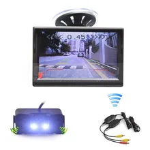 DIYKIT Wireless 5 Inch TFT LCD Display Car Monitor + Waterproof Parking Radar Sensor Car Rear View Camera