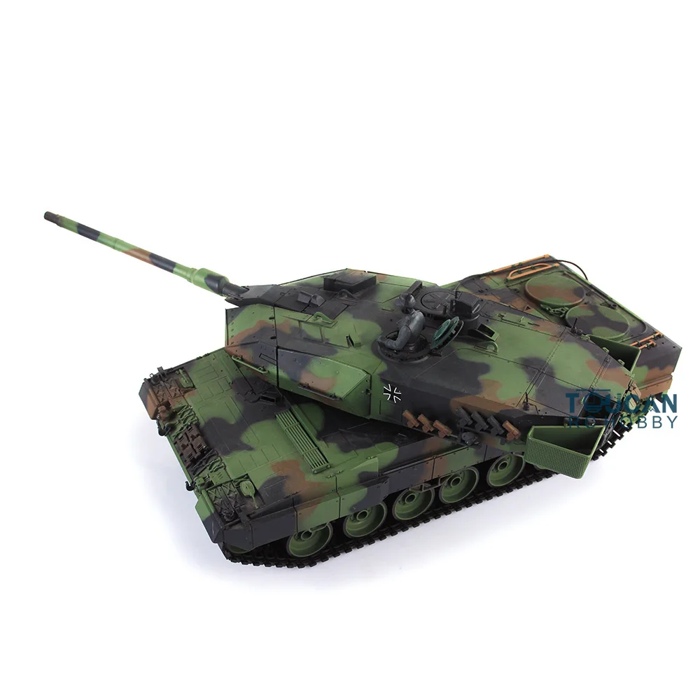 Leopard2A6 rc Танк 3889 Ver1 полностью металлический шасси 1/16 индивидуальные камуфляж зеленый TH00938