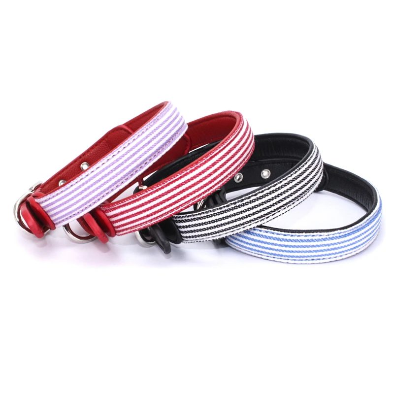 Xmas New Pet Collar Christmas Plaid Dog Collar Microfiber Leather Tough High Waterproof Collars For Small Dogs